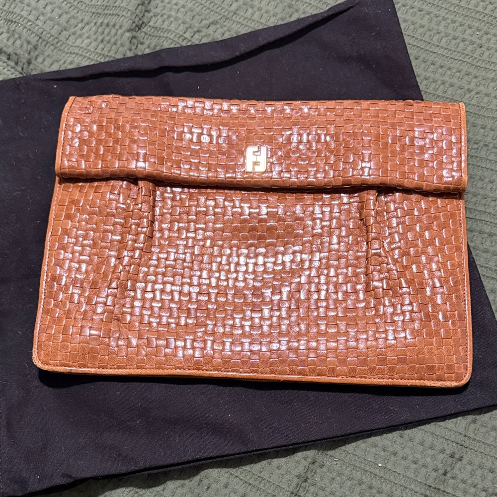 Fendi Brown Woven Mini Bag